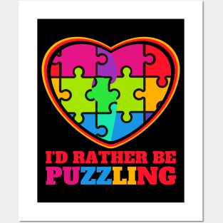 I'D Rather Be Puzzling Posters and Art